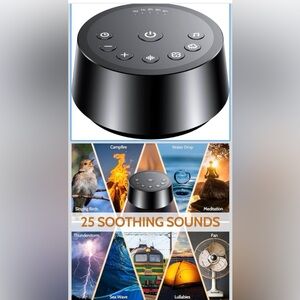 Color Noise Sound Machine w 25 Soothing Sounds Sleep White Noise Machine New!